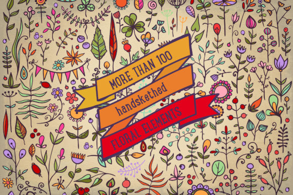 100 Handsketched Florals: A Creative Resource for Designers and Artists