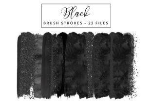 Black Glitter Brush Strokes: A Versatile Design Tool for Every Creative
