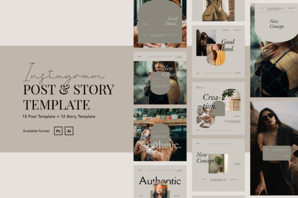 Elegant Beauty Instagram Post and Story