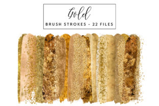 Gold Brush Strokes for Creative Projects