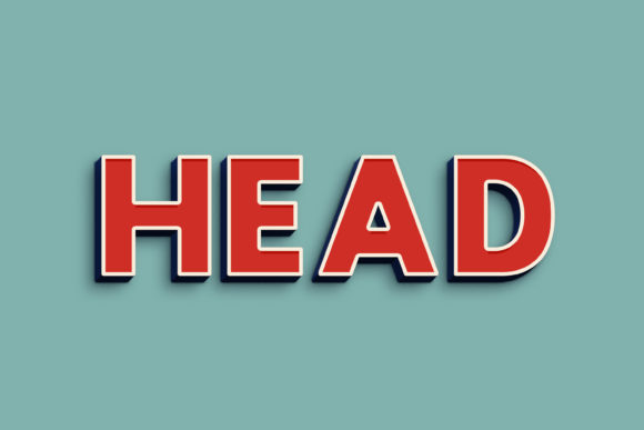 Head - 3D Text Style Effect PSD: A Versatile Tool for Modern Designers