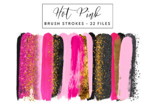 Hot Pink Brush Strokes: A Versatile Design Element for Every Project