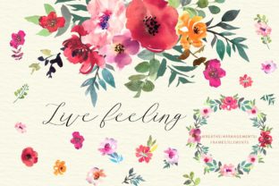 Live Feeling and Effortless Floral Collection in Watercolor