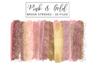 Pink Gold Brush Strokes: A Versatile Design Element for Creative Projects