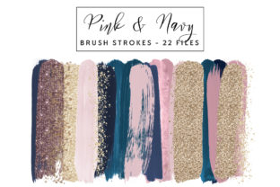 Pink Navy Brush Strokes: A Versatile Design Element for Modern Creatives
