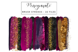 Pomegranate Brush Strokes