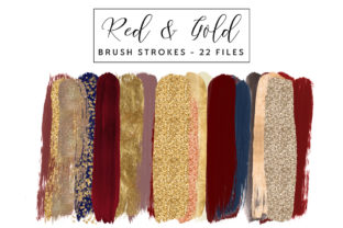 Red Gold Brush Strokes: A Versatile Design Element for Creative Projects