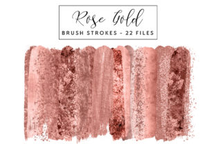 Rose Gold Brush Strokes for Creative Projects