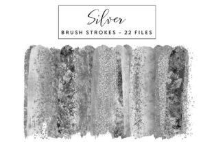 Silver Brush Strokes: Elegant and Versatile Design Element