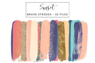Sunset Brush Strokes for Creative Projects