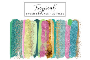 Tropical Brush Strokes: A Versatile Design Resource for Creative Projects