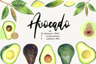 Watercolor Avocado Clip Art: A Versatile Creative Resource