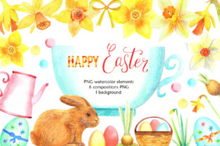 Watercolor Happy Easter